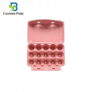Light Pink 15 Counts Pulp Egg Carton 15 Packs Egg Tray