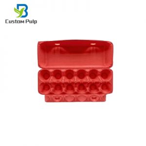 Red 12 cells Pulp Egg Carton