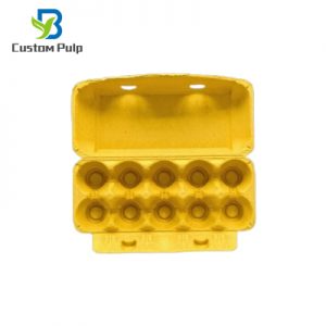 Yellow 10 Cells Pulp Egg Carton