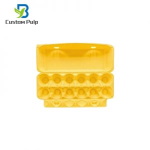 Biodegradable and environmentally friendly 12 Cells Egg Boxes Yellow 12 Cells Egg Carton
