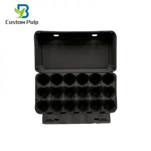 Black 18 Pack Pulp Egg Carton