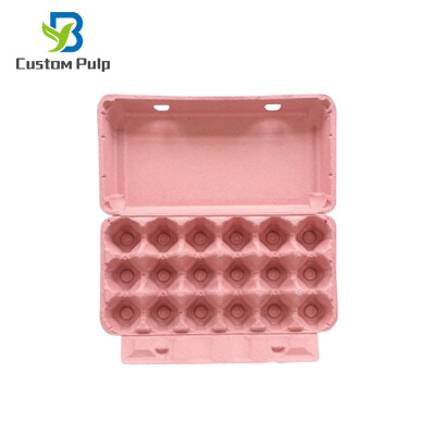 Pink 18 Cells Egg Packs Factory China Egg Carton Manufactuer
