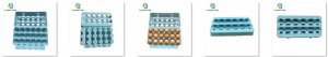 Blue 18 Pack ViewTop Egg Carton USA Type Hollow out window Mold Paper Pulp Egg Carton Factory Egg Tray