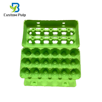 Green 18 Cells ViewTop Egg Carton 004 Green 18 Cells ViewTop Egg Carton Factory 004