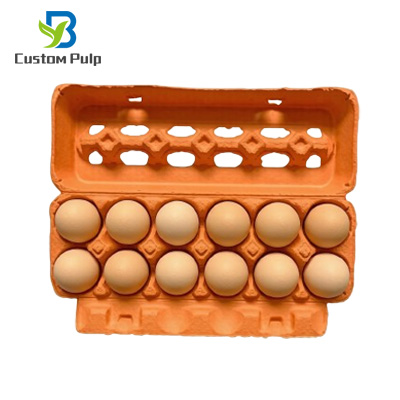 Orange View Top Egg Carton Factory Paper Pulp Egg Box Orange View Top Egg Carton Factory Paper Pulp Egg Box