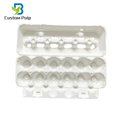 White ViewTop 12 cells Egg Carton 009 White ViewTop 12 cells Egg Carton 009