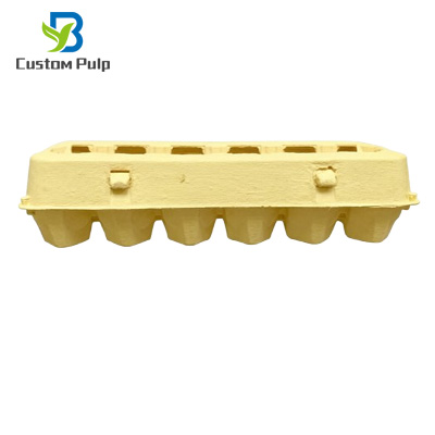 Yellow 12 Cells ViewTop Egg Pack Pulp Egg Carton Factory Paper Egg Carton Yellow 12 Cells ViewTop Egg Pack Pulp Egg Carton Factory Paper Egg Carton