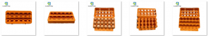 18 Pack Orange Pulp Egg Carton View Top Egg pACK fACTORY