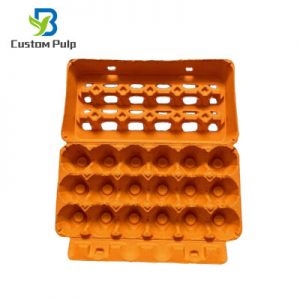 Orange 18 Cells Egg Carton View Style 016
